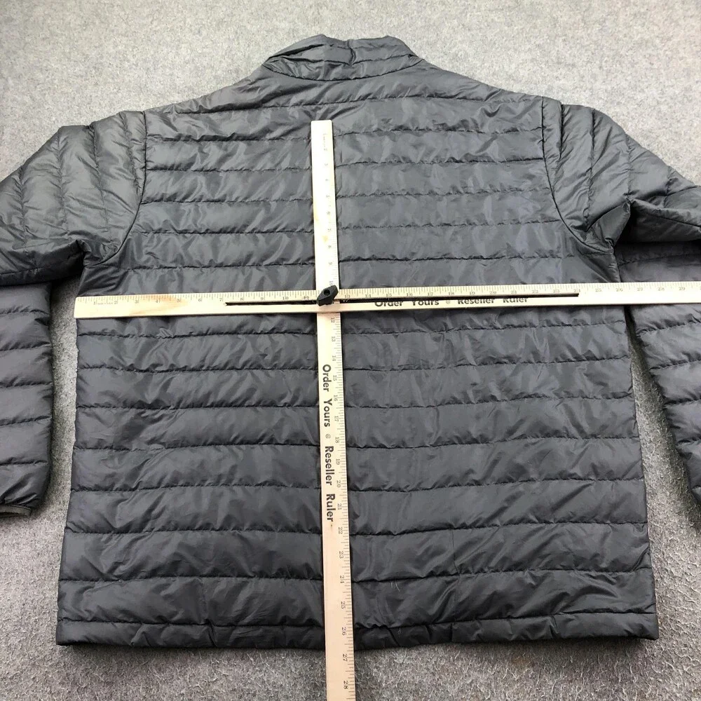 Patagonia Jacket Mens XL Gray Down Sweater Puffer Full Zip Outdoor Hiking Warm